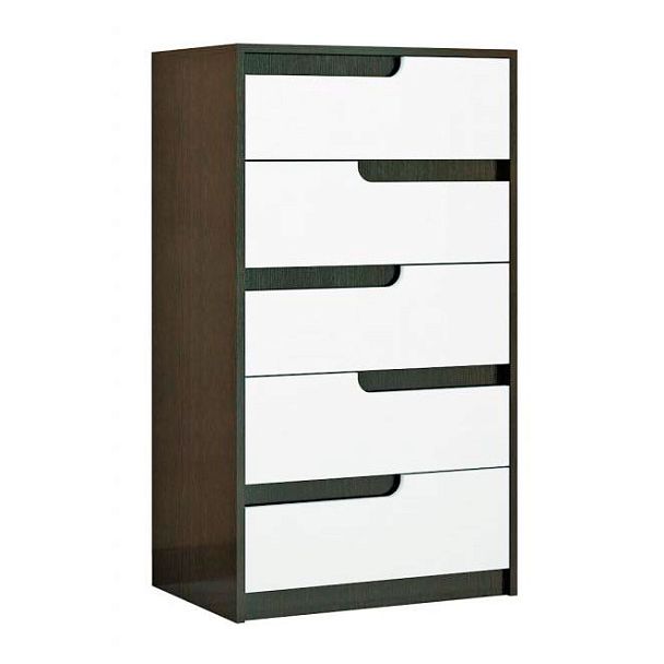 Комод Гавана (600*1070*430) венге/акрил белый (выбирать белый глянец) - Вид 1