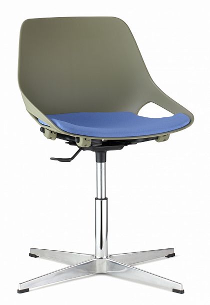 Стул Q5 c мягким сиденьем SW КРЕСЛО на основании FIRE, серый - Вид 1