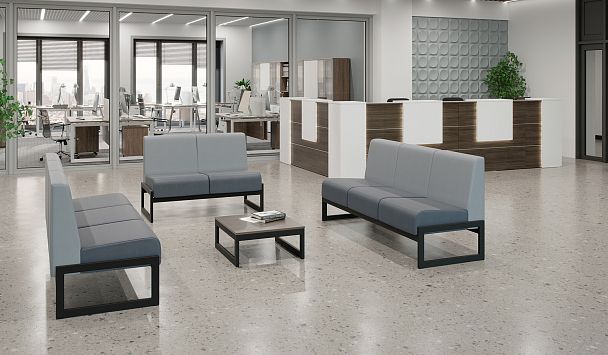 Диван одноместный "MODULE" MD.D1 Серый+черный - Вид 2