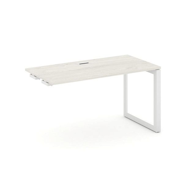 Style Project Next Стол-приставка к опор. элем. SN-59O.OPRS-001 Дуб Наварра/Металл Белый/Белый Заглушка 980*600*750 - Вид 1