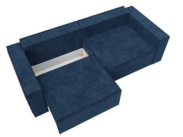 Диван прямой Куба Велюр синий - Вид 7