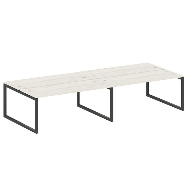 Metal System Quattro Р. ст. на 4 раб. места на О-образном м/к 50БО.СМ-4.5 Дуб наварра/Антрацит металл 3600*1475*750 - Вид 1