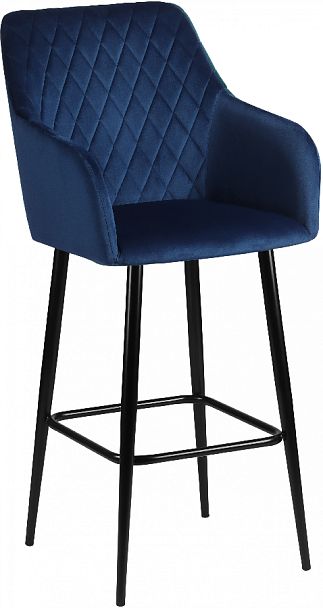 Барное поворотное кресло Барли К, Confetti blue/черный - Вид 4