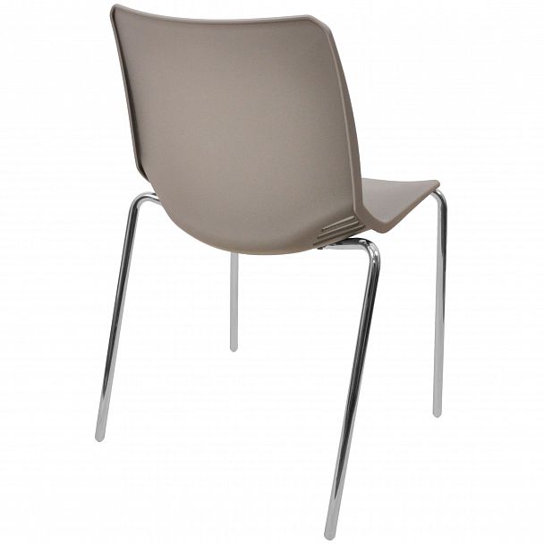 Стул Race (4 ножки) каркас Хром, серый, стопируемый - Вид 3