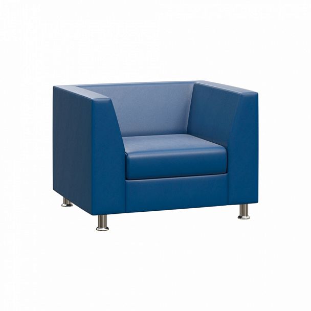 Диван с подлокотниками одноместный "PRIME" PR.DP-1 синий кз - Вид 1