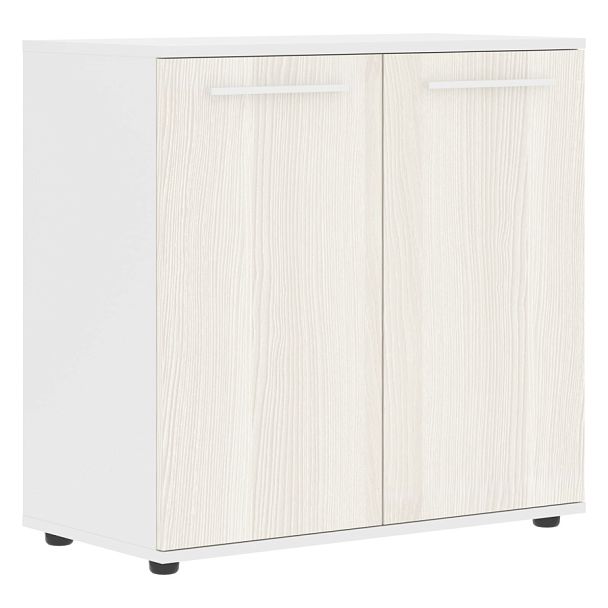 Шкаф малый широкий ELCS 85.1 Ясень Траун/Белый/Белый 852х430х832 EDIS - Вид 1