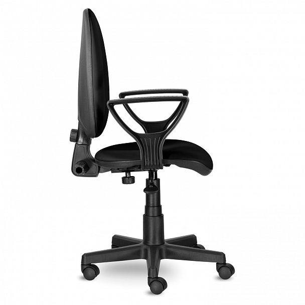 Кресло BRABIX "Prestige Ergo MG-311", регулируемая эргономичная спинка, кожзам, черное, 531877 - Вид 4