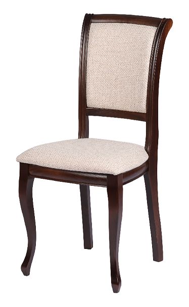 Обеденная группа стол Анфея 110(150)х75х76 Темный орех и 2 стула Арктос Темный орех/Кремовая рогожка - Вид 7