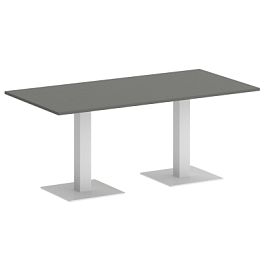 Home Office Стол прямоугольный VR.SP-5-180.2 Металлик/Белый металл 1800*900*750 - Фото предпросмотра