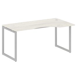 Metal System Quattro Стол криволинейный правый на О-образном м/к 40БО.СА-1 (R) Дуб наварра/Серый металл 1600*900*750 - Фото предпросмотра