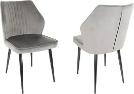 Стул для дома Бюрократ CH-K5_2 комплект 2шт т.серый Holland 18 металл черный на ножках (CH-K5_1/HL18_2) - Фото предпросмотра