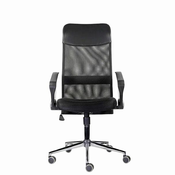 Кресло "Директ Лайт" МС-040, высокая спинка, с подлокотниками, хром, черное - Вид 5