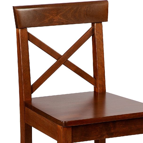 Комплект деревянных полубарных стульев с жестким сиденьем Бергольф Темный орех, 2 шт. - Вид 7