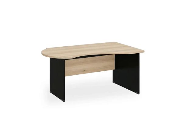 БЕРЛИН / BERLIN Стол асимметричный правый 1600х1000х740 Акация/Черный - Вид 1