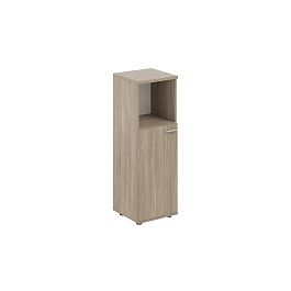 Шкаф средний с нишей 400х400х1200, 1 дв., з.ст HDF, левый / корпус: дуб темный; фасад: дуб темный Сигма / Sigma - Фото предпросмотра