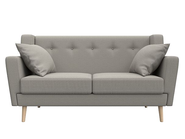 Диван кухонный прямой Брайтон 2 Рогожка бежевый - Вид 2