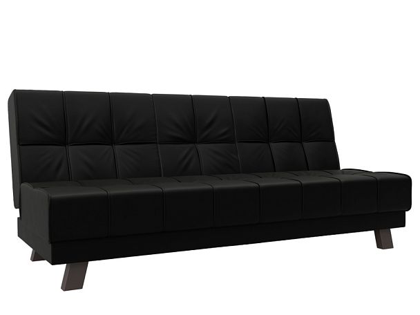 Диван прямой Винсент Экокожа черный - Вид 1