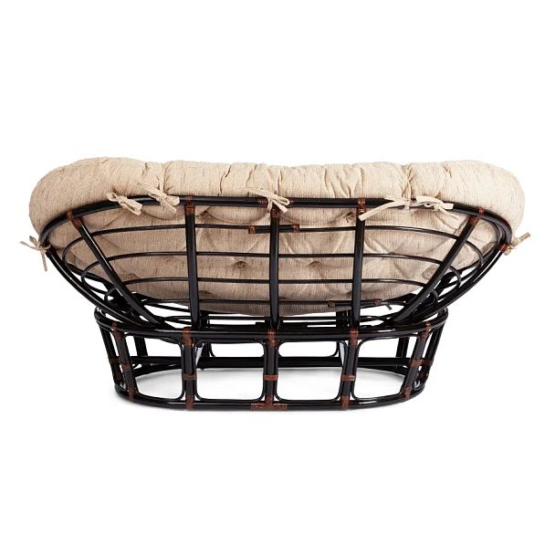 Диван Мамасан/Mamasan (23/02 W) /с подушкой и ремешками/Antique brown (античный черно-коричневый) - Вид 4
