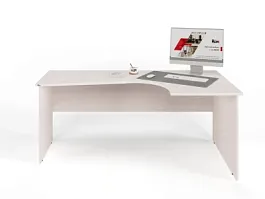 UNITY PC4-18 R ДУБ МОЛОЧНЫЙ Офисный стол угловой Правый 1800х1100х750 - Фото предпросмотра