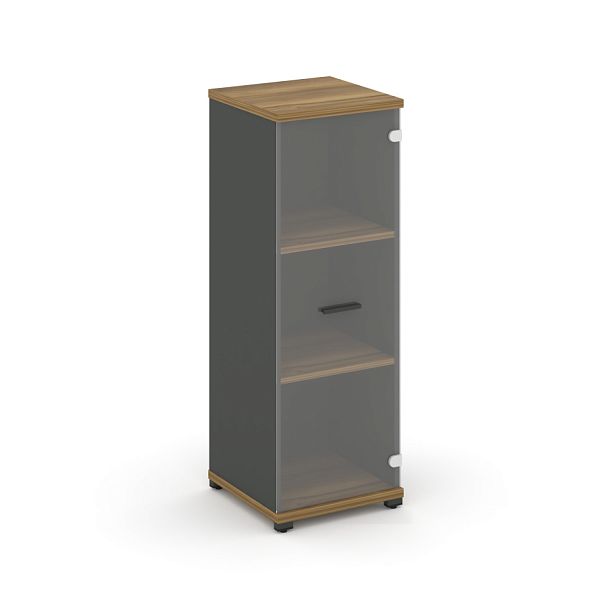 Concept Шкаф 1 узкая секция, 3 ниши CN.STU.E-316 SP A Сандал Янтарный/Антрацит/Металл Антрацит/Прозрачный 420*420*1186 - Вид 1