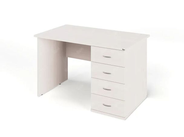 ЛАЙТ / LIGHT RLG008-12x7R Однотумбовый стол 120x70x75 Дуб Молочный - Вид 1