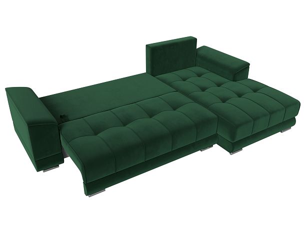 Угловой диван НордСтар правый угол Велюр зеленый - Вид 8