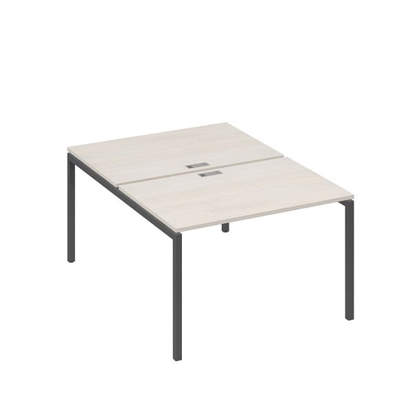 Рабочая станция (2х120) на каркасе DUE A4 А4 Б2 176 БП дуб / металлокаркас антрацит - Вид 1