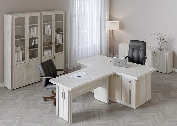 Приставка боковая / брифинг Chicago 120x60x78 дуб шамони светлый - Вид 3