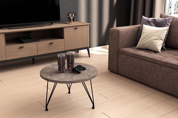 Столик журнальный Sheffilton SHT-CT29 черный муар/хромикс бронза - Вид 7