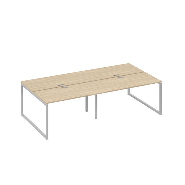 Станция (4х140) на металлокаркасе QUATTRO рабочая A4 А4 Б4 174-2 БП дуб скандинавский / металлокаркас серый - Вид 1