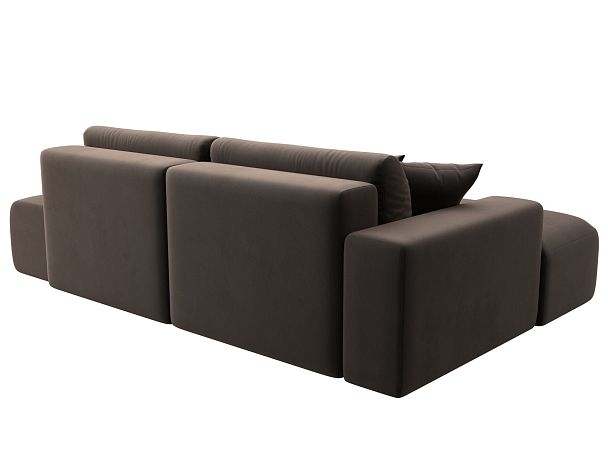 Диван угловой Лига-036 Модерн левый угол Велюр коричневый - Вид 8