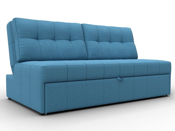 Диван прямой Лига-107 (160) Рогожка голубой - Вид 1