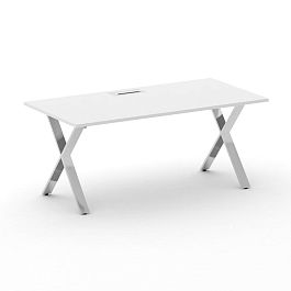 Cross Стол руководителя CRF.SR-1 Белый F/Нерж. Сталь 1800*900*750 - Фото предпросмотра