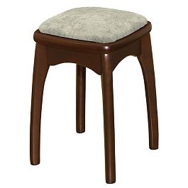 Табурет с фигурной ножкой / мягкий / бочонок Н Орех (Лак),FRESCA MOONLIGHT - Фото предпросмотра
