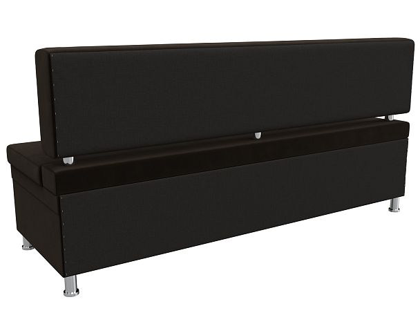 Кухонный прямой диван Стайл (полностью микровельвет коричневый) - Вид 6