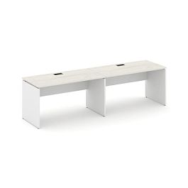 Стайл Проджект Рабочая станция 1 сторон. SN-D.ORS-022 Дуб Наварра/Белый/Черная Заглушка 2360*800*750 - Фото предпросмотра