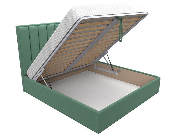 Кровать интерьерная Афродита 180 Рогожка зеленый - Вид 6