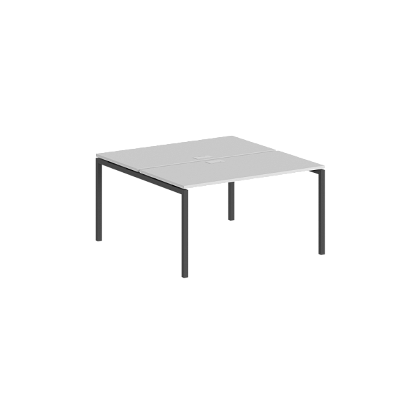 Рабочая станция Sigma 1200х1438х750 / профиль: 40х40 антрацит; столешница: белый - Вид 1