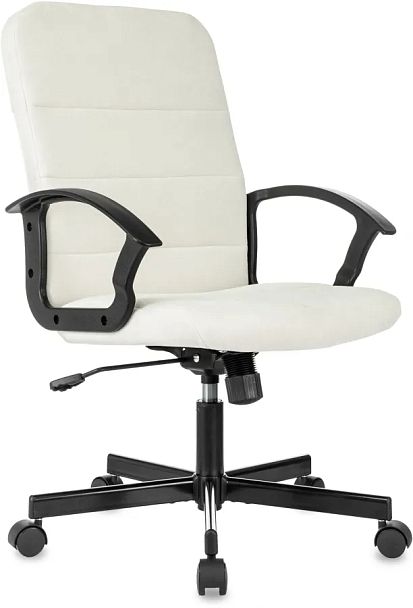 Кресло Бюрократ Triest Fabric молочный Velvet 20 крестов. металл черный - Вид 1