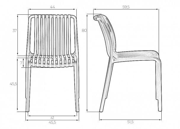 Стул обеденный DOBRIN WALTER (темно-серый) - Вид 9