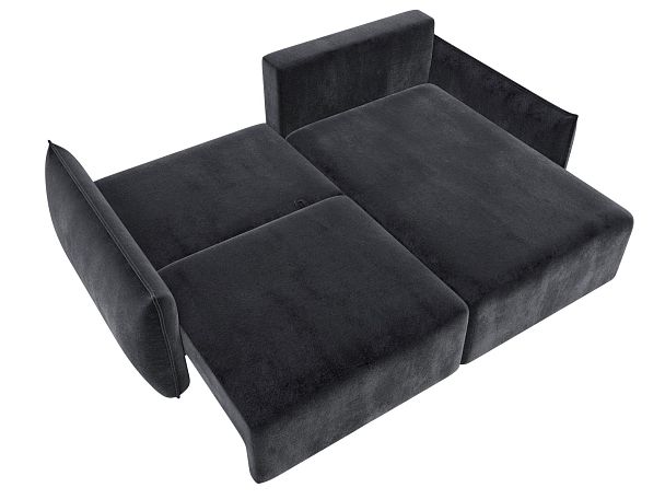 Диван угловой Лига-051 НПБ угол универсальный Велюр серый - Вид 8
