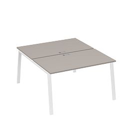 Рабочая станция каркас TRE 2х140 офисная A4 А4 Б3 177  БП мокко премиум / металлокаркас белый - Фото предпросмотра