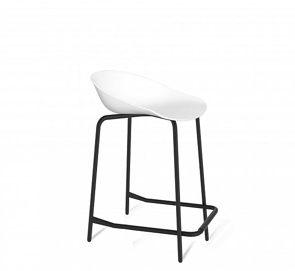 Стул полубарный Sheffilton SHT-ST19/S29-1 белый белый/черный муар - Вид 1