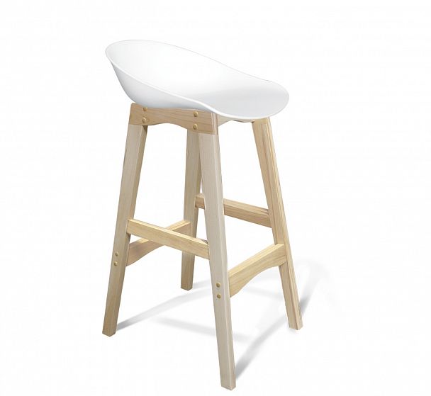 Стул барный Sheffilton SHT-ST19/S65 белый белый/прозрачный лак - Вид 2