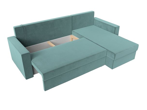 Угловой диван Траумберг Лайт правый (полностью Велюр бирюзовый) - Вид 8