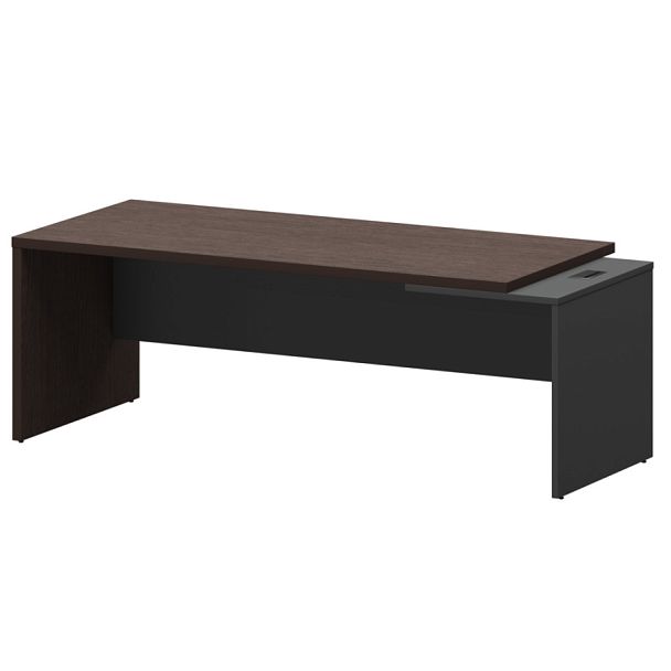 Стол руководителя правый KZ-22R Дуб венге/Графит 2200x900x750 Кортез - Вид 1