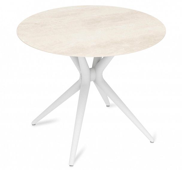 Стол Sheffilton SHT-TU30/TU21-6 90 керамика белый/песчаное облако - Вид 4