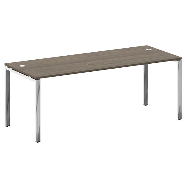 Metal System Direct Стол рабочий руководителя на П-обр. м/к БП.СРР-6.8 Вяз/Нерж. сталь 2000*800*750 - Вид 1