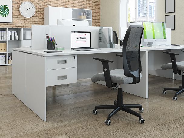 Стол письменный Tess Wood 120x80x75 белый - Вид 10