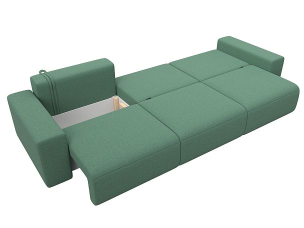 Диван прямой Лига-036 НПБ Классик Лонг Рогожка зеленый - Вид 9